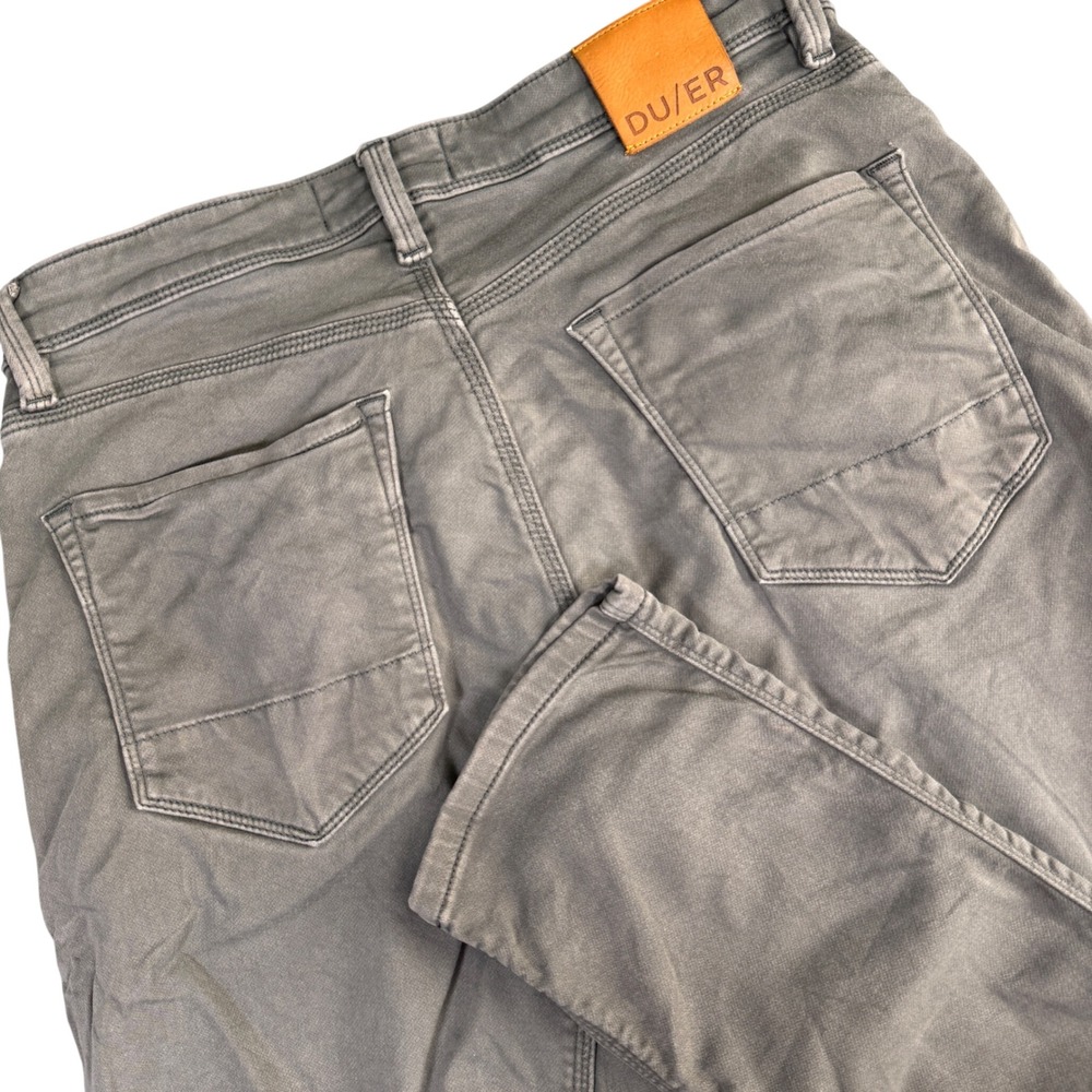DU/ER No Sweat Pant N2X Relaxed Taper Pant Men 32x31 Grey Stretch 5 pocket Jeans